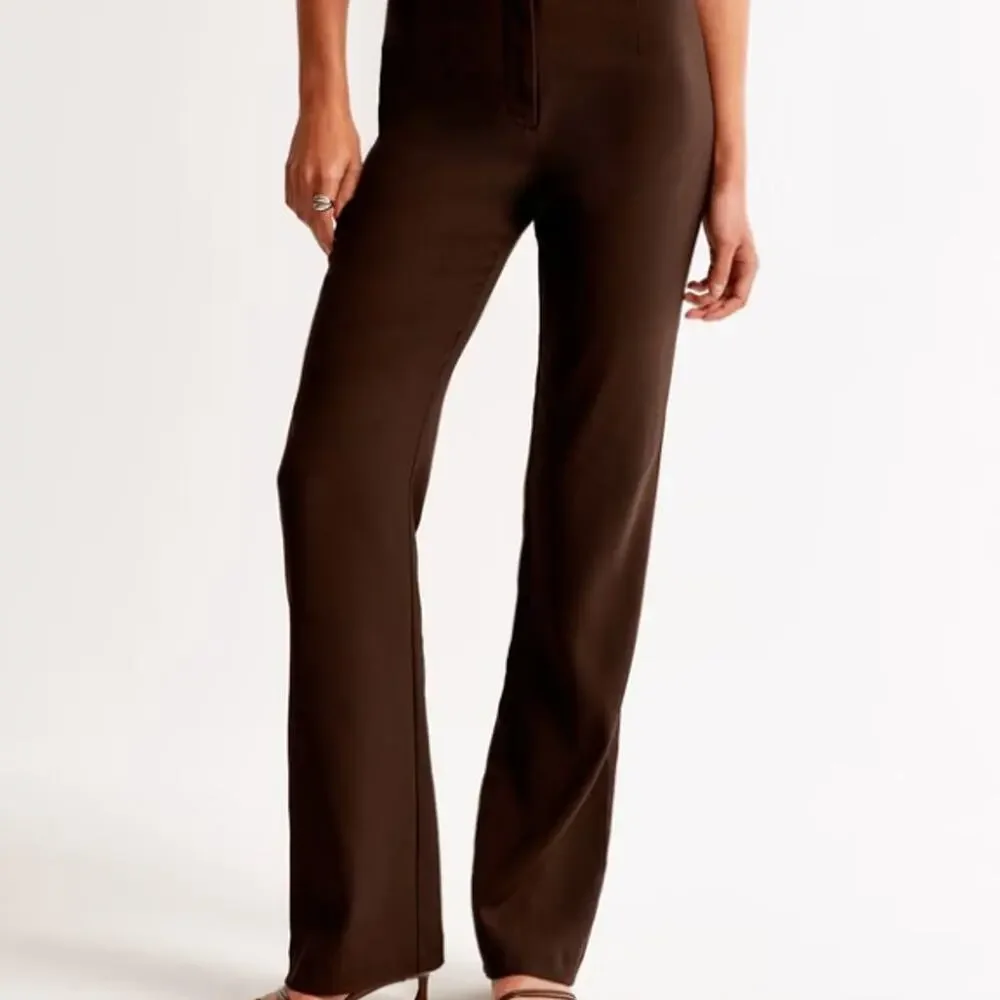 Abercrombie HR Slim Boot Trouser Dark Brown Tailored Dress Pant NWT Size XS